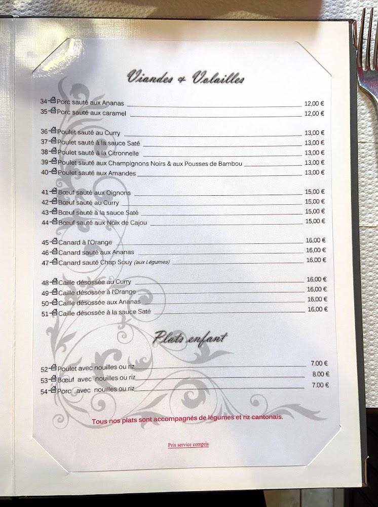 Aux Baguettes D'Or - Menu Image 1